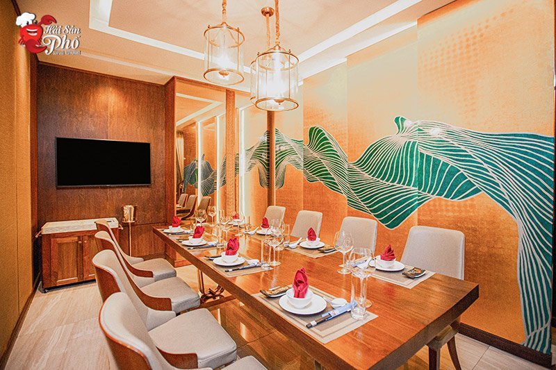 Hệ thống phòng VIP riêng tư, ấm cúng tại Hải sản Phố Trần Khánh Dư