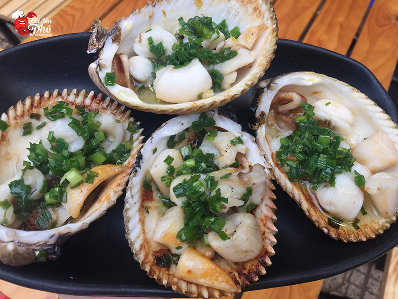 Sò dương nướng mỡ hành cực kỳ hấp dẫn