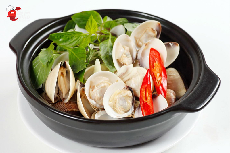 Món ăn ngao hấp cải xanh 