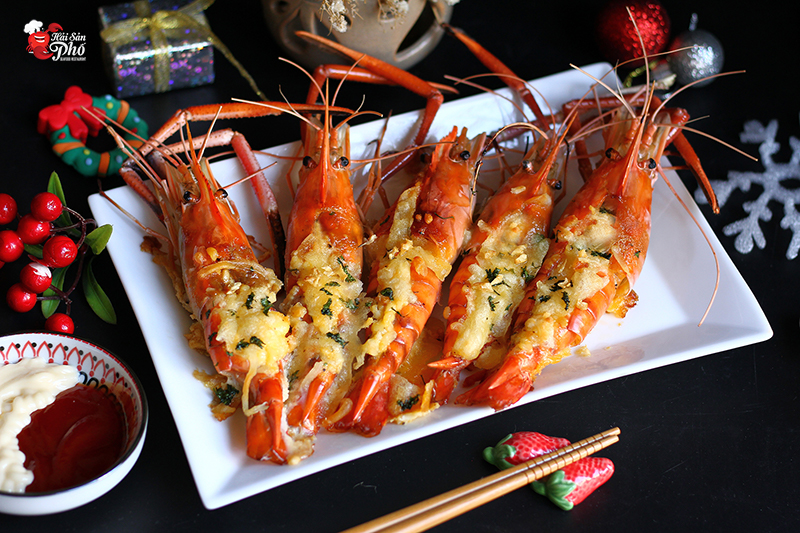 Tôm sú bỏ lò phô mai - ẩm thực gây thương nhớ từ đại dương 