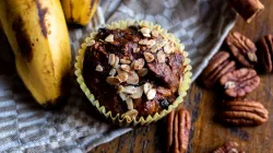 Bánh muffin chuối socola cho bé: công thức mềm ẩm, ít đường