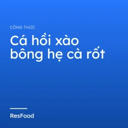 Cá hồi xào bông hẹ cà rốt