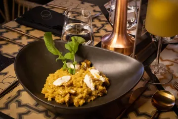 Risotto nấm rau rocket