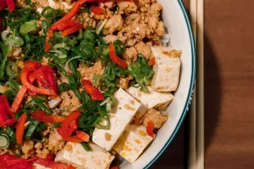 Đậu phụ thịt băm cay