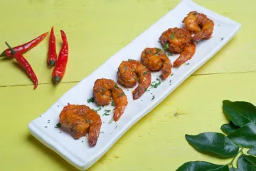Tôm nướng cay rau thơm