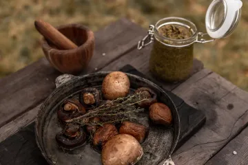 Nấm nướng rau thơm