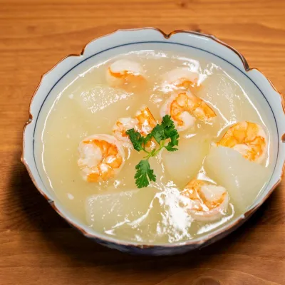 Bí đao xào tôm thịt