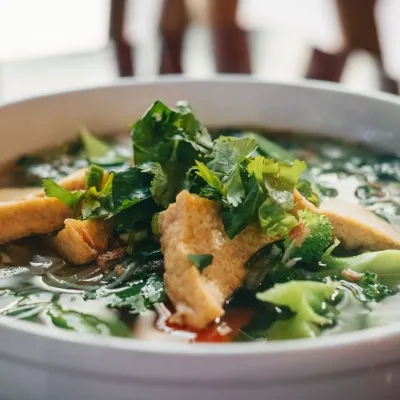 Công thức và cách làm món canh bún tàu đậu hũ chay