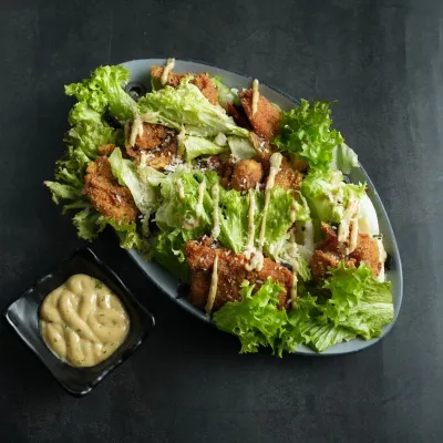 Gỏi cải xanh trộn gà