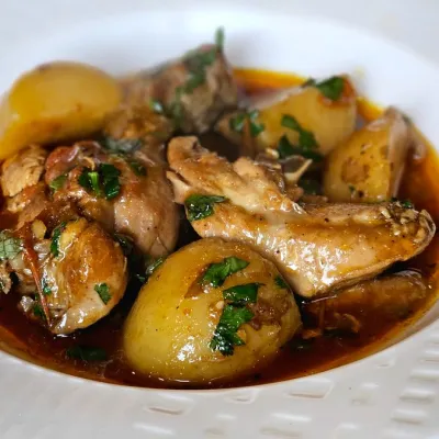 Gà kho củ sắn