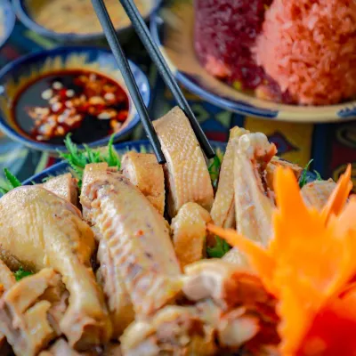 Gà hấp xì dầu