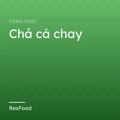 Chả cá chay