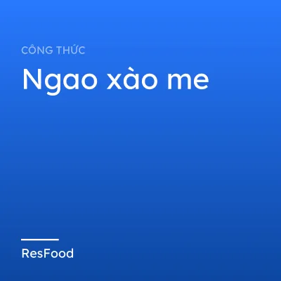Ngao xào me