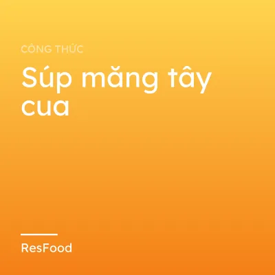 Súp măng tây cua