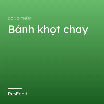 Công thức và cách làm món bánh khọt chay