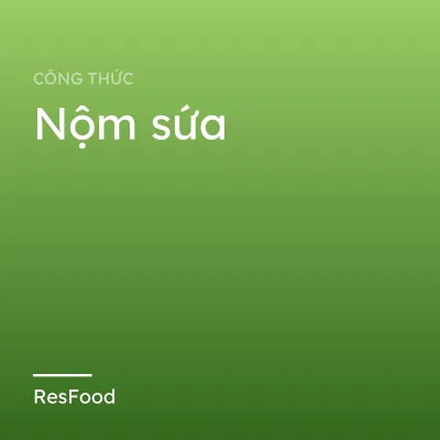 Công thức và cách làm món nộm sứa