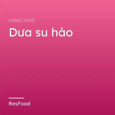 Dưa su hào