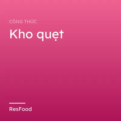 Kho quẹt