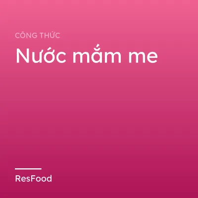 Nước mắm me