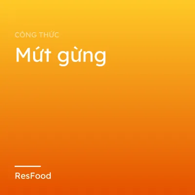 Mứt gừng