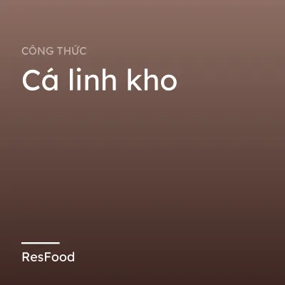 Cá linh kho