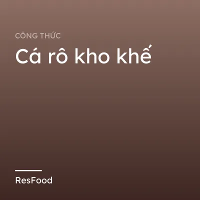 Cá rô kho khế