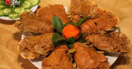 Các món ăn từ tôm mũ ni được chế biến bắt mắt về hình thức